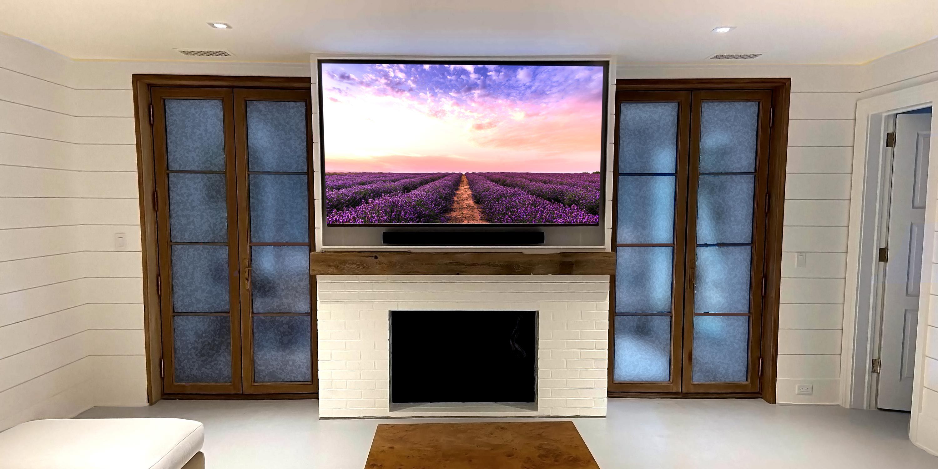 media room with sony technology